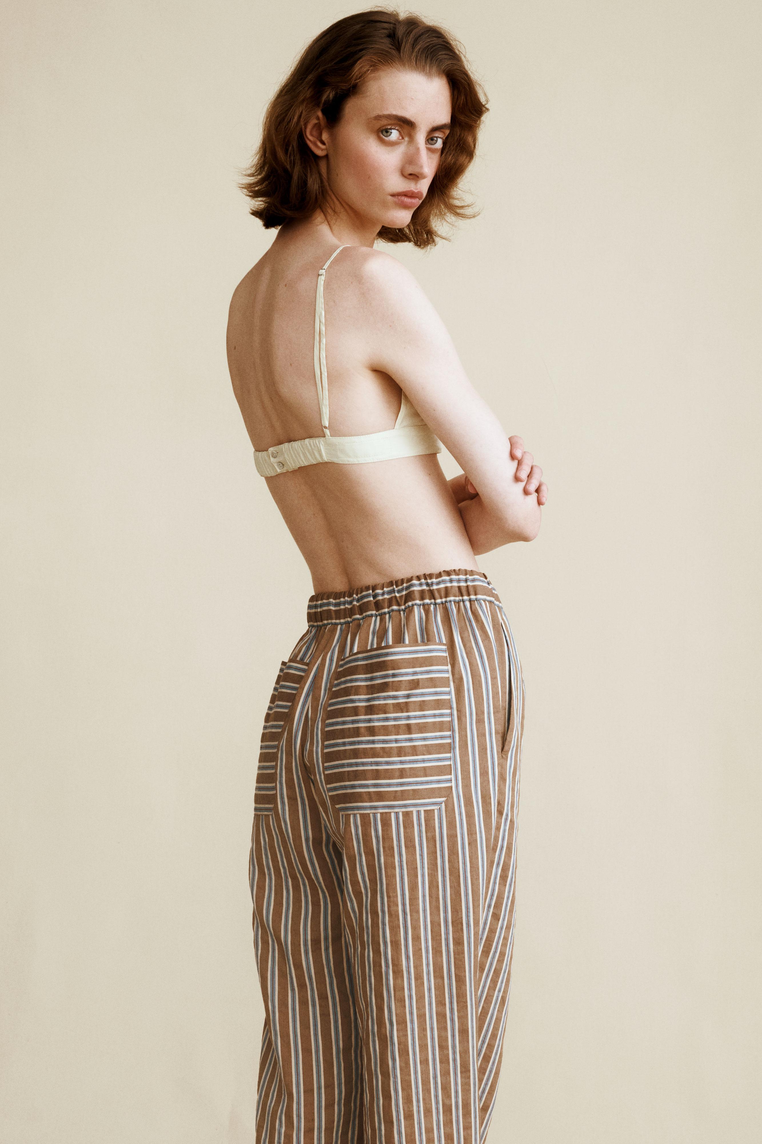 STRIPED LINEN PANTS CREATED BY CARAMEL LONDON X ZARA